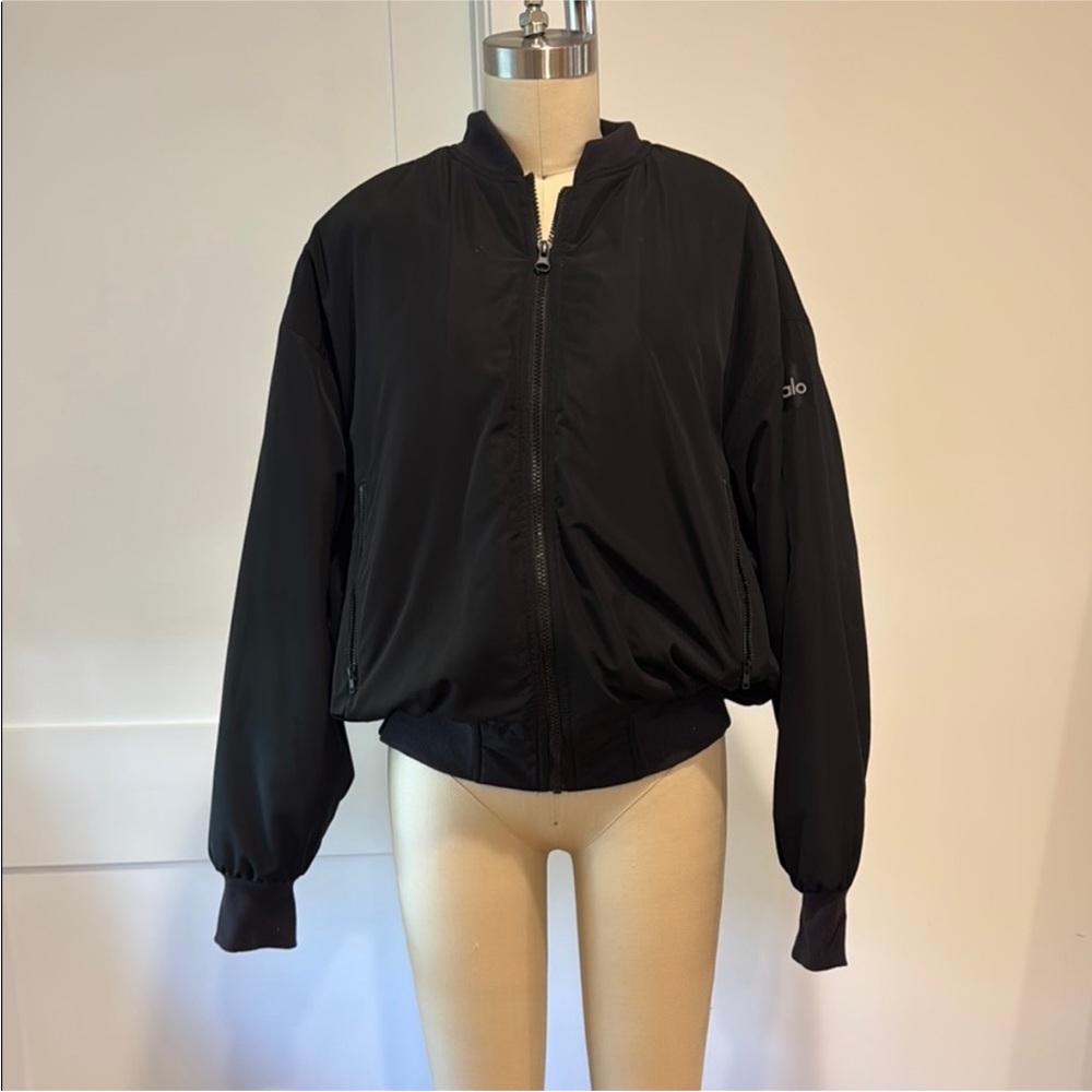 ALO Black Bomber  Jacket